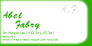 abel fabry business card